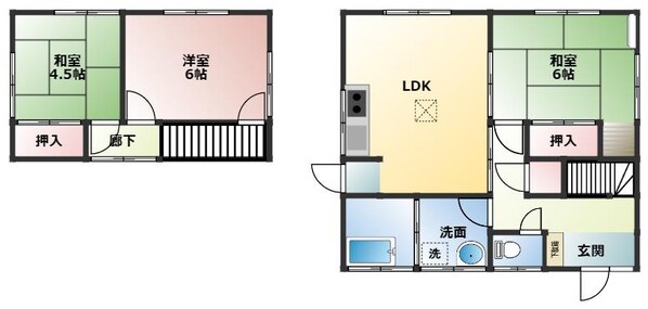 土居貸家の物件間取画像